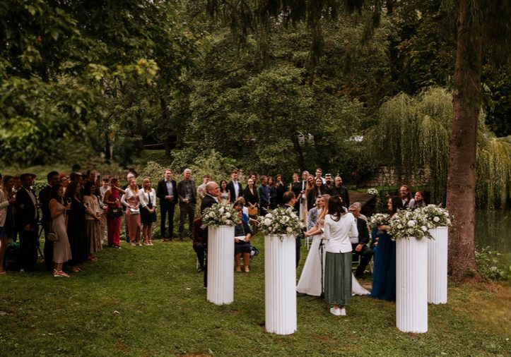 poročna zabava pod šotorom v Ljubljani