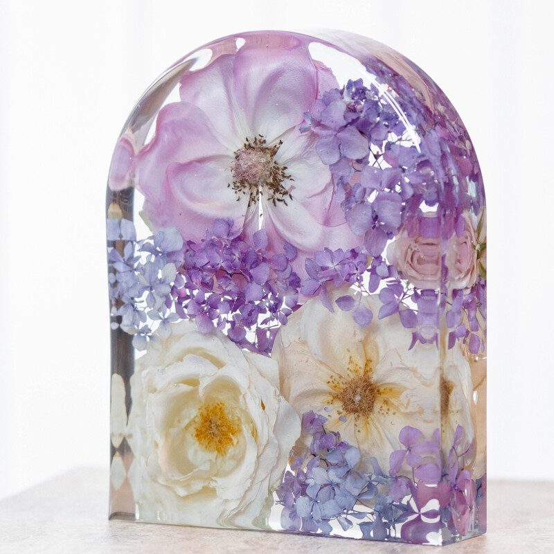 poročno cvetje v okvirju